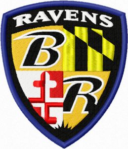 Baltimore Ravens logo 1 embroidery design