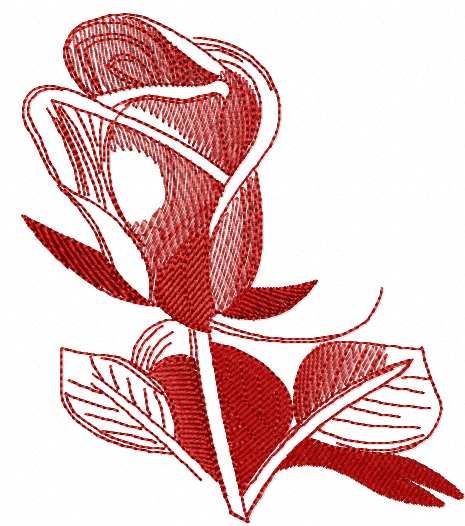 Rose sketch free embroidery design