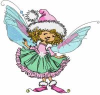 Cute winter fairy  embroidery design