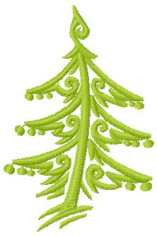 Christmas tree free embroidery design