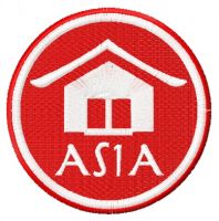 Asia badge embroidery design