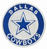 Dallas Cowboys round logo embroidery design