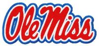 Ole Miss Rebels alternative logo embroidery design