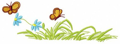 Meadow machine embroidery design