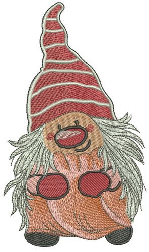 Gnome after shower machine embroidery design