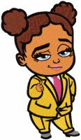 Girl baby boss embroidery design
