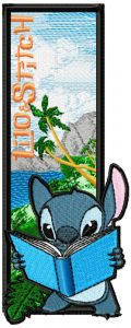 Bookmark Lilo and Stitch embroidery design