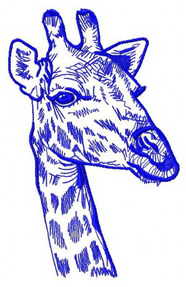 Giraffe 4 machine embroidery design