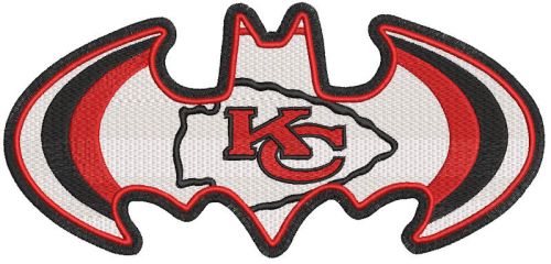 Kansas City Chiefs Batman embroidery design