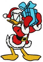 Donald's present embroidery design