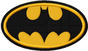 Batman logo embroidery design