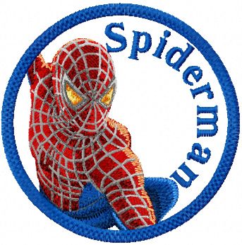 Spider-Man Badge machine embroidery design