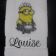 Embroidered Suspicious Minion  on towel