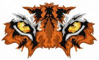Tiger's eyes embroidery design