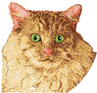 Home cat free embroidery design
