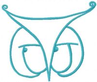 Owl eyes 6 embroidery design