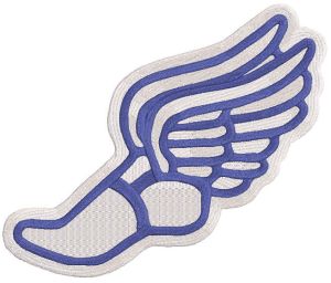 Winged Running Shoe embroidery design