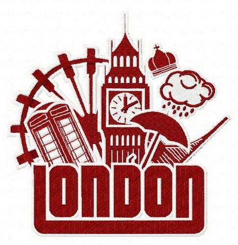 London 4 machine embroidery design