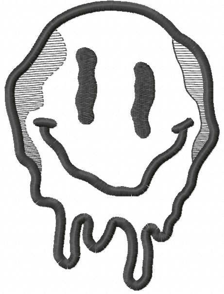 Drippy Smiley Free Embroidery Design