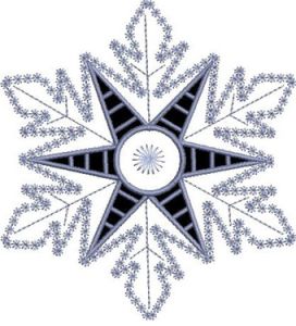 Snowflake Applique embroidery design