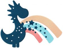 Dinosaur star trek embroidery design