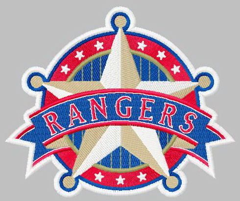 Texas Rangers alternative logo machine embroidery design