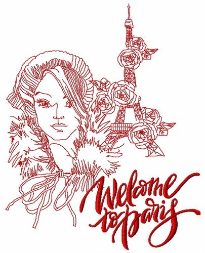 Welcome to Paris 2 machine embroidery design