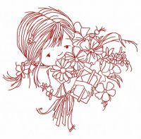 Girl's birthday 3 embroidery design