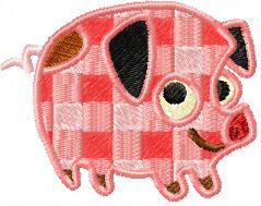 small pig quilt embroidery design