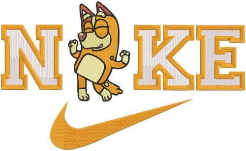 Nike Bluey Bingo logo embroidery design