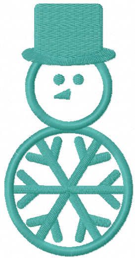 Snowgentleman free embroidery design
