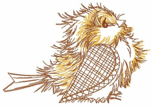 Sparrow bird free machine embroidery design