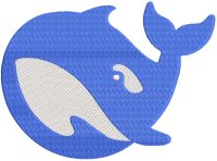 DeepSeek symbol logo  embroidery design