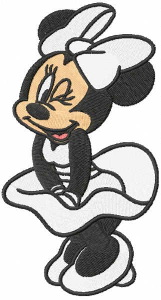 Mickey Marilyn style embroidery design