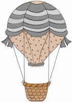 Vintage balloon embroidery design