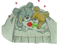 Just married embroidery design