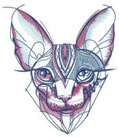 Bambino cat embroidery design