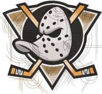 Anaheim Ducks Jersey Modern art logo embroidery design
