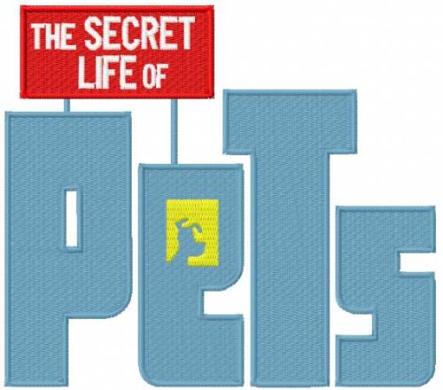 Secret life of Pets logo embroidery design