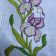 Orchids design embroidered