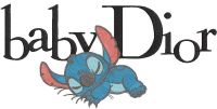 Stitch Baby Dior embroidery design