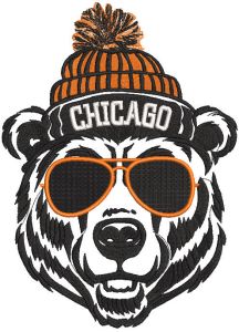 Chicago Bear sunglasses embroidery design