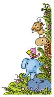 Jungle friends embroidery design