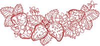 Strawberry decor free embroidery design