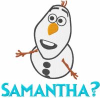 Samantha embroidery design