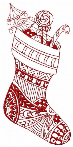 Christmas sock 9 machine embroidery design