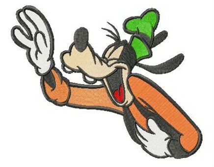 Laughing Goofy machine embroidery design
