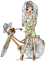 Ethnic girl 2 embroidery design