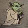 Yoda thinks design on t-shirt embroidered