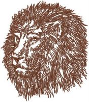 Lion embroidery design
